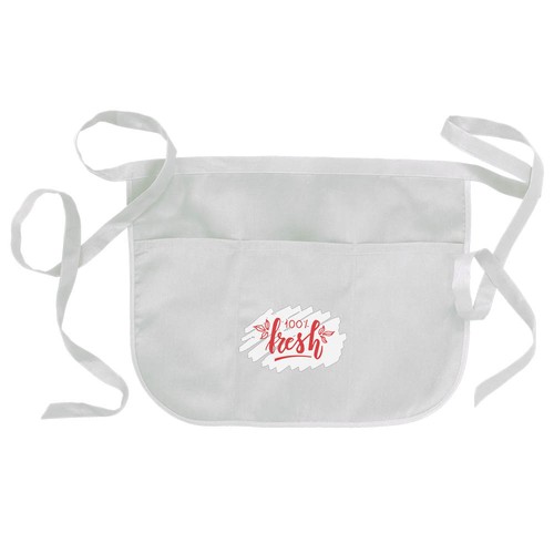 20% cotton/80% polyester (180 g/m2) bartender apron with 3 front pockets, 49 x 34 cm 20% cotton/80% polyester (180 g/m2) bartender apron with 3 front pockets, 49 x 34 cm