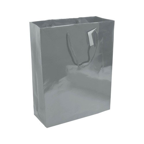 157 g/m2 laminated paper shopping bag with gusset and bottom reinforcement, string handles