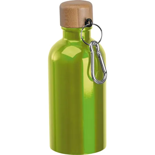 Gourde en acier inoxydable avec mousqueton, 400ml