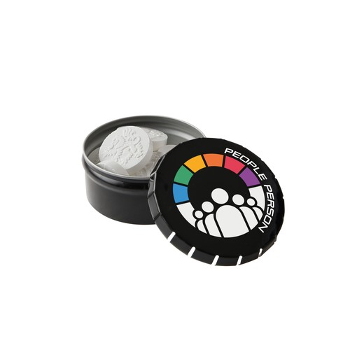Mini clic-clac tin with shape peppermint