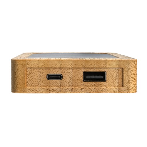 Batterie de secours solaire 10.000mAh en bambou Sunwick Batterie de secours solaire 10.000mAh en bambou Sunwick