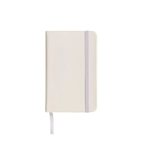 PU notebook with coloured elastic, ruled sheets (80 pages), satin bookmark