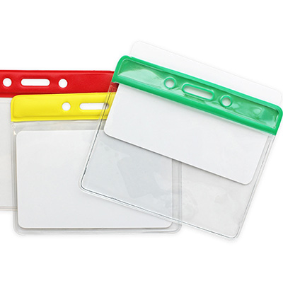 Aanpasbare kleurgecodeerde vinyl badgehouders - Creditcardformaat (CR80) Aanpasbare kleurgecodeerde vinyl badgehouders - Creditcardformaat (CR80)