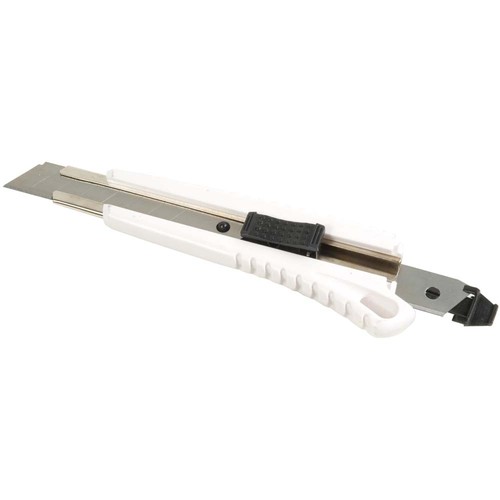 ABS Stanley knife with locking mechanism, large, 2 spare blades