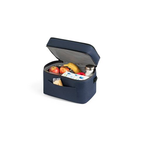 CANCUN LARGE. Thermal bag in 600D, recycled polyester, with adjustable webbing strap 14 L