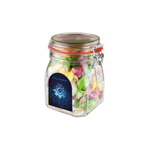 Weck jar 0,9 liters, filled with candy Weck jar 0,9 liters, filled with candy