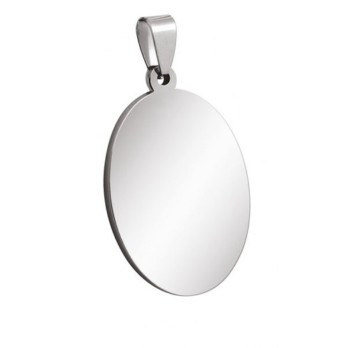 PENDANT OVAL MEDIUM STEEL 24x36mm PENDANT OVAL MEDIUM STEEL 24x36mm