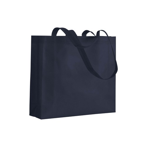 Bolsa de tejido sin tejer termosoldado, asas largas y fuelle Bolsa de tejido sin tejer termosoldado, asas largas y fuelle