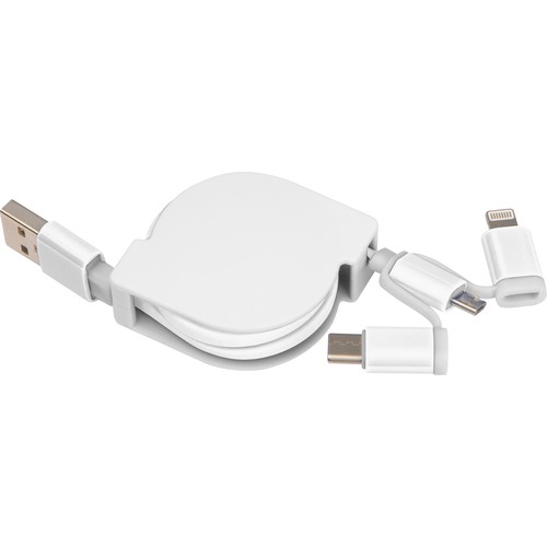 Extendable charging cable with 3 plugs Extendable charging cable with 3 plugs