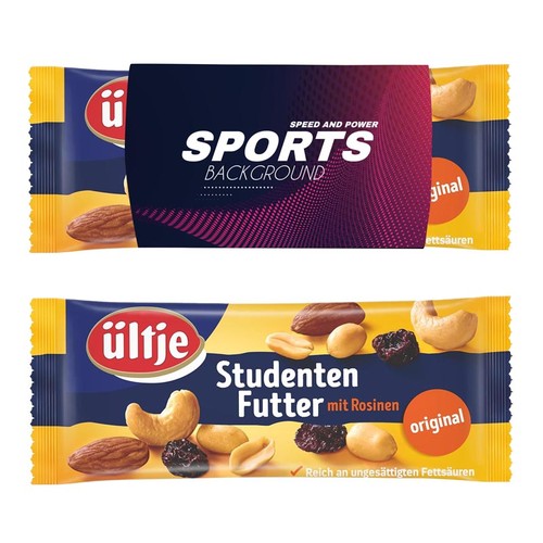 Nuts with individual printed sleeve