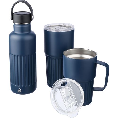 Recycled stainless steel double-walled drinking mug (500 ml) Kael Recycled stainless steel double-walled drinking mug (500 ml) Kael