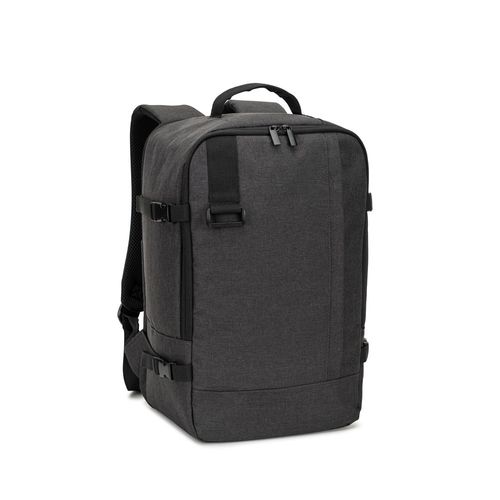 CIES. Backpack developed to fulfil the dimensions required by airlines in high-density 600D recycled polyester CIES. Backpack developed to fulfil the dimensions required by airlines in high-density 600D recycled polyester