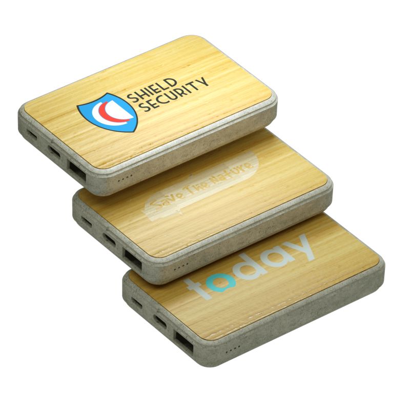 5000 mAh Power Bank made of bamboo and wheat fibre Natural Power Bank
