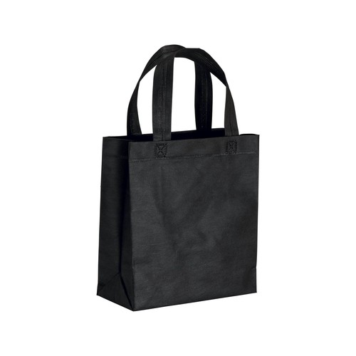80 g/m2 non-woven fabric mini shopping bag with gusset and short handles