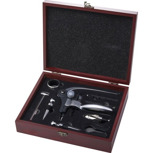 Houten wijn set Emil