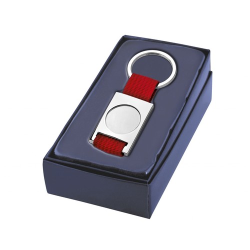 KEY CHAIN FABRIC RED SATIN HOLE 25MM KEY CHAIN FABRIC RED SATIN HOLE 25MM