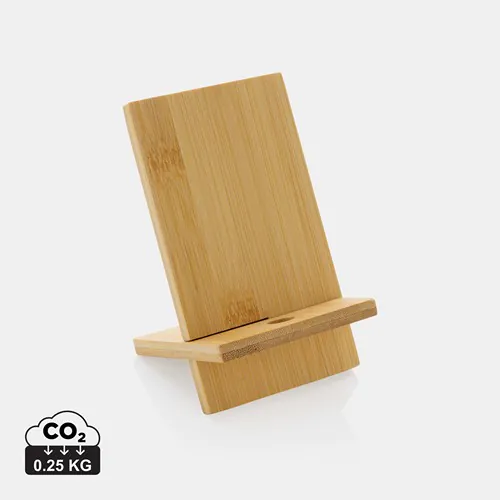 Bamboo phone stand in kraft box Bamboo phone stand in kraft box