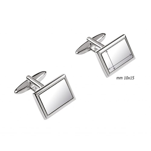 RECTANGLE CUFFLINKS 13x19 mm NO BOX
