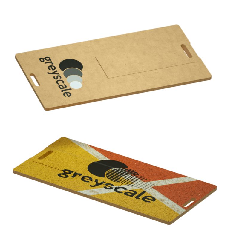 Clé USB ultra-mince en plastique recyclé Badge Small Eco