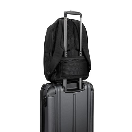 YANGON BPACK. Mochila antirrobo, en sarga con revestimiento hidrófugo y poliéster reciclado 600D, para portátil de 17.3"