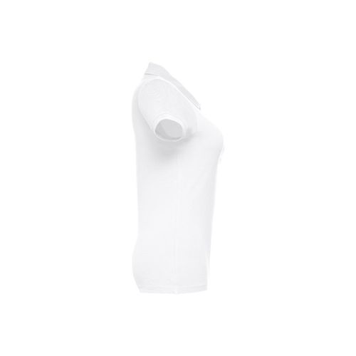 THC EVE WH. Polo da donna a maniche corte con cintura in cotone cardato