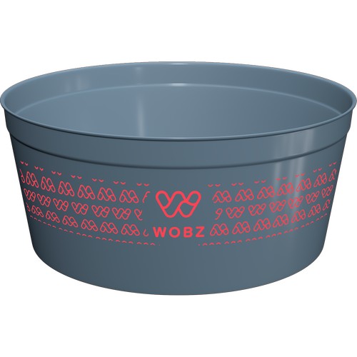 Bol personnalisé gris - Impression sérigraphie 1 couleur Bol personnalisé gris - Impression sérigraphie 1 couleur