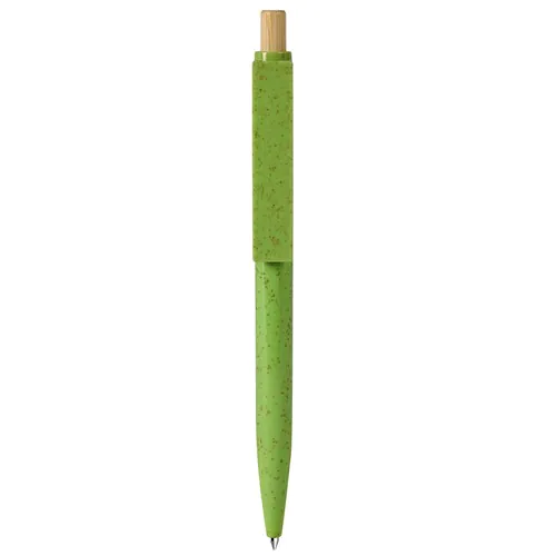 BALLPOINT PEN WITH BLUE REFILL IN WHEAT STRAW+ABS AND BAMBOO