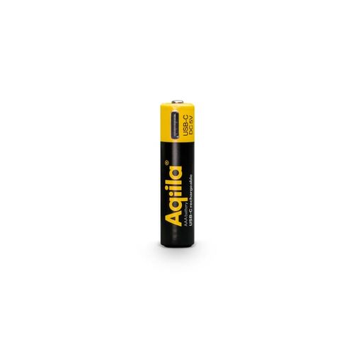 Piles rechargeables Aqiila AAA USB-C 600 mAh, lot de 4 Piles rechargeables Aqiila AAA USB-C 600 mAh, lot de 4