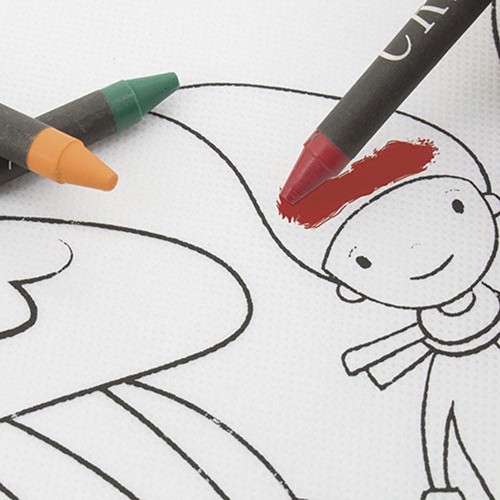 Children's non-woven apron with coloring design. Fossalta