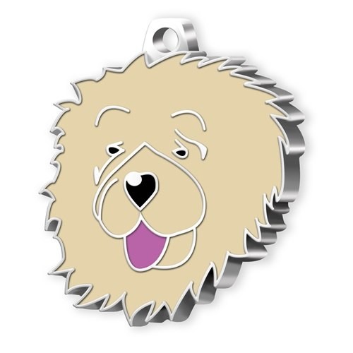 DOG TAG CHOW CHOW CREME-COLOURED