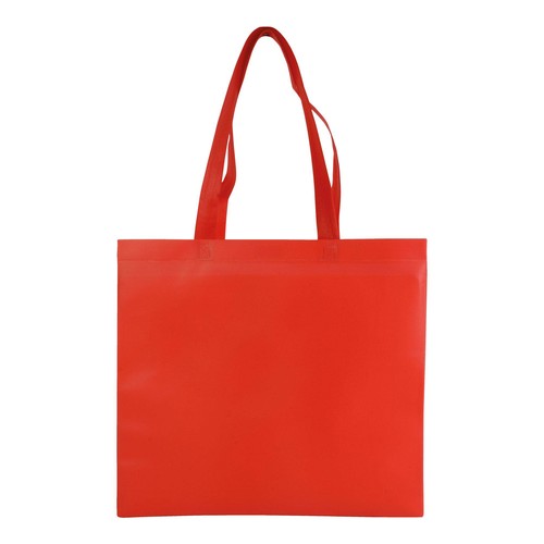 Shopper en TNT laminé, anses longues et soufflet