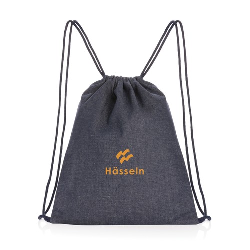 Impact AWARE™ recycled denim drawstring backpack Impact AWARE™ recycled denim drawstring backpack