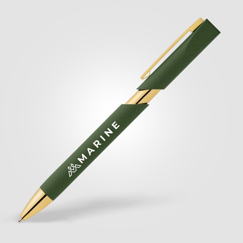 Aurelia Recycled Plastic Gold Trim Pen