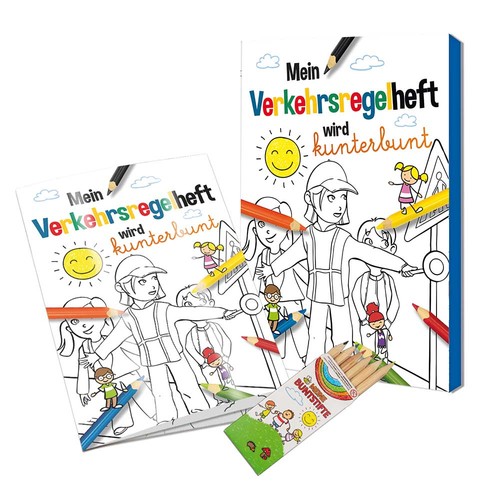 Tekenboek / set A6 - Verkeer - Tekenboek met individuele voor- en achterkant