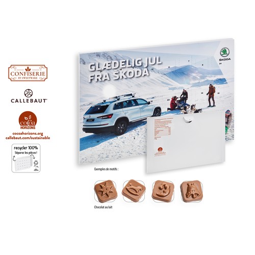 Wall Advent Calendar individual print, Callebaut Milk chocolate calendar Wall Advent Calendar individual print, Callebaut Milk chocolate calendar