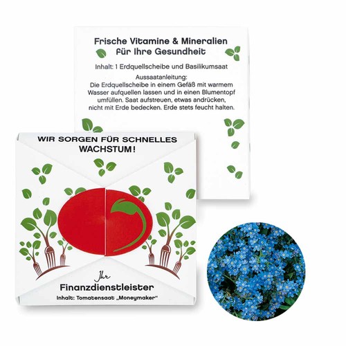 Closure – Oval Seed Card - Forget-me-not Closure – Oval Seed Card - Forget-me-not