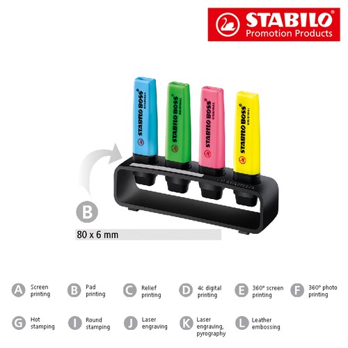 STABILO BOSS ORIGINAL Desk-Set for 4 highlighter