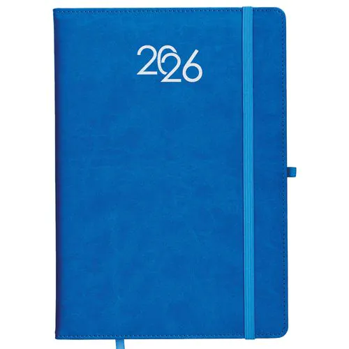 Agenda hebdomadaire 2026, couverture rigide en PU thermocollé avec piqûres Agenda hebdomadaire 2026, couverture rigide en PU thermocollé avec piqûres