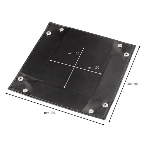 BLACK PU VALET TRAY 10x10 cm WITH PLATE BLACK PU VALET TRAY 10x10 cm WITH PLATE