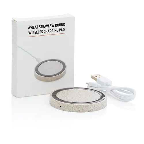 Wheat Straw 5W round wireless charging pad Wheat Straw 5W round wireless charging pad