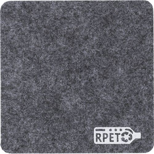 Set sottobicchieri in feltro rPET con custodia in bambù Lawrence