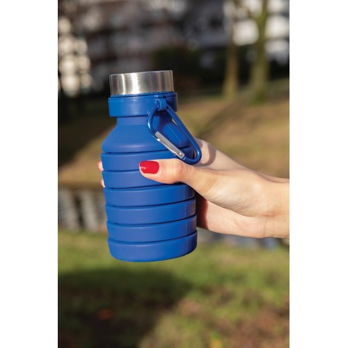 Bouteille en silicone pliable étanche avec couvercle Bouteille en silicone pliable étanche avec couvercle