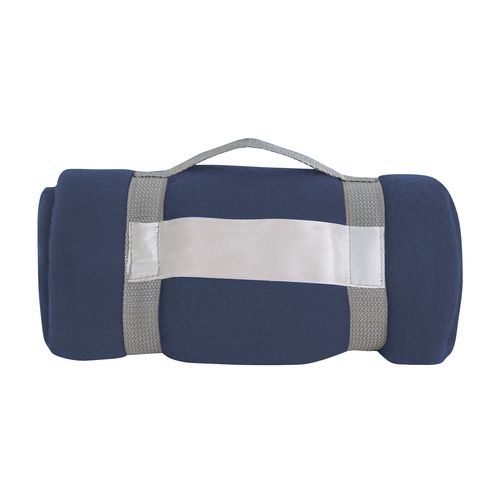 Fleece blanket 190 gr, rolled with customisable nylon straps Fleece blanket 190 gr, rolled with customisable nylon straps