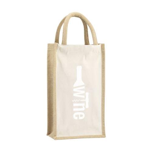 Jute Canvas Double Wine Bag Jute Canvas Double Wine Bag