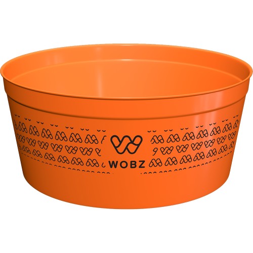 Gepersonaliseerde oranje schaal - gezeefdrukt in 1 kleur