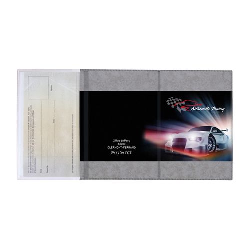 PORTE-CARTE GRISE PVC MARBRE PORTE-CARTE GRISE PVC MARBRE