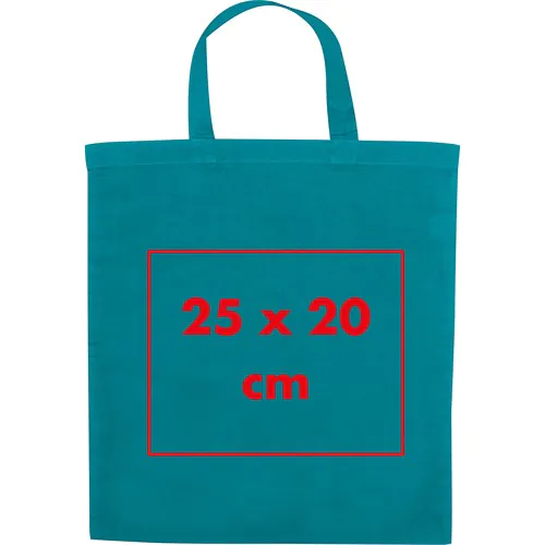 Bolsa de algodón con asas cortas