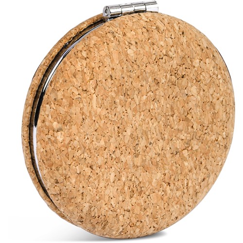 ESPEJO PLEGABLE DE METAL Y CORCHO ESPEJO PLEGABLE DE METAL Y CORCHO