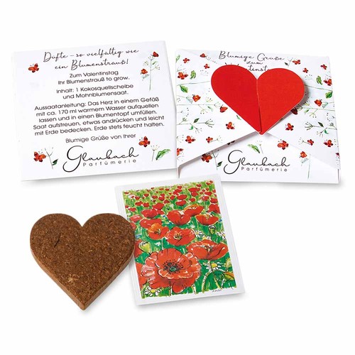 Carte à planter « Un cœur pour… » - Roquette