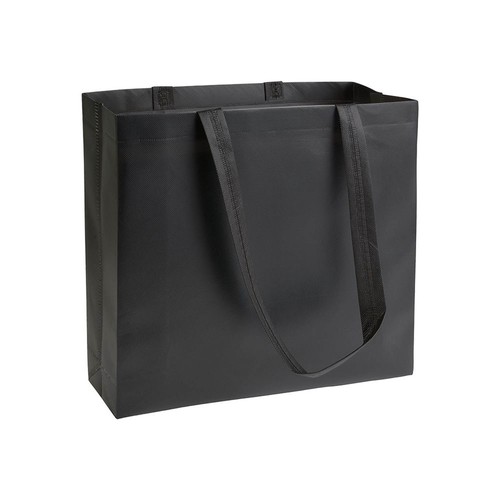 Shopper en TNT laminé, anses longues et soufflet